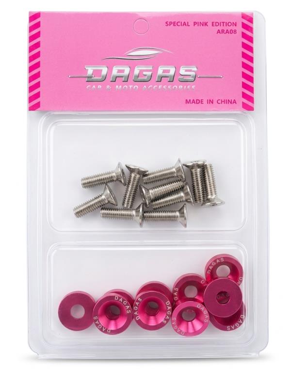 ARANDELAS ANODIZADAS PARA MOTO  X 10 
ROSA