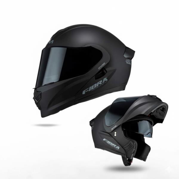 CASCO FIBRA ATTO DUO LEDS MATT BLACK