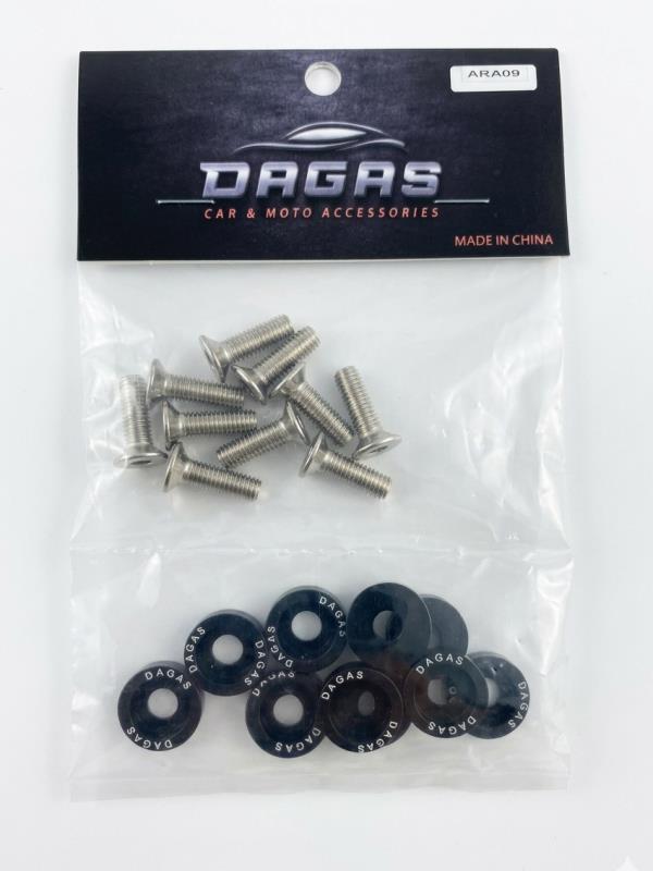 ARANDELAS ANODIZADAS PARA MOTO X10 NEGRA