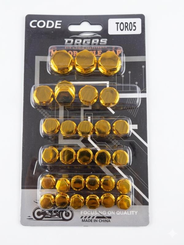 TAPITAS ANODIZADAS CUBRE TORNILLOS X 30 
UNIDADES - DORADA