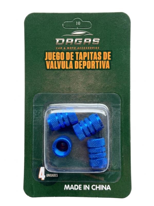JUEGO DE TAPITAS DE VALVULA TUNNING 
AZUL 4 PCS