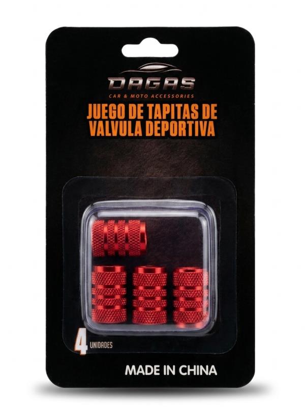 JUEGO DE TAPITAS DE VALVULA TUNNING 
ROJO 4 PCS
