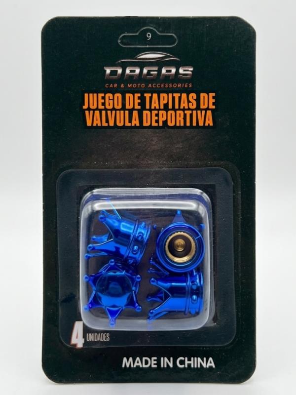 JUEGO DE TAPITAS DE VALVULA CORONA 
AZUL 4 PCS